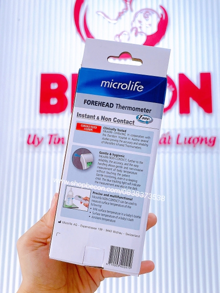 NHIỆT KẾ HỒNG NGOẠI ĐO TRÁN MICROLIFE FR1MF1 - Hàng Có Sẵn (Cam kết chính hãng, bảo hành 2 năm) mới 100%