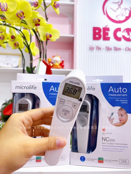 ✔ NHIỆT KẾ ĐIỆN TỬ HỒNG NGOẠI ĐO TRÁN MICROLIFE NC200 (Chính Hãng, Bảo Hành 2 Năm) – Hàng Có Sẵn