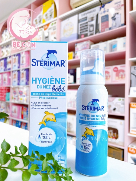 Xịt mũi muối biển STERIMAR Pháp cá heo Vàng