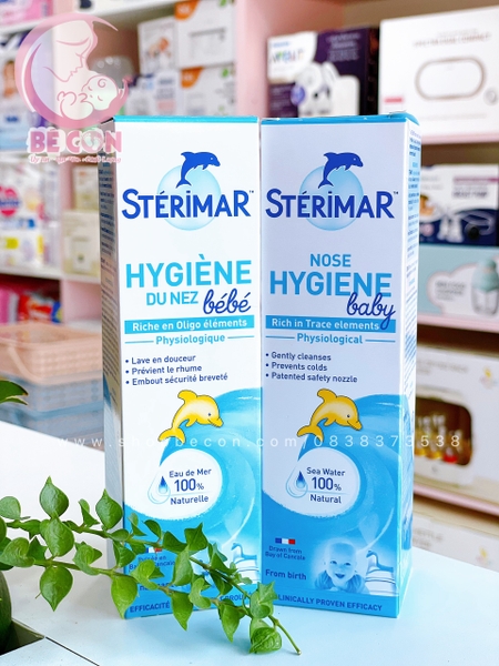 Xịt mũi muối biển STERIMAR Pháp cá heo Vàng
