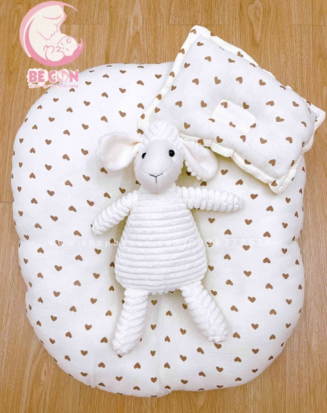 Gối chống trào ngược muslin TC tặng kèm gối mỏng