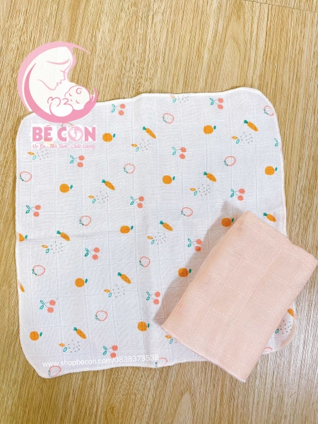 Set 5 khăn sữa sợi tre 4 lớp Cún Con