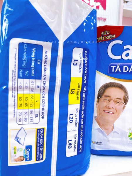 Tã Caryn dán set 8 miếng