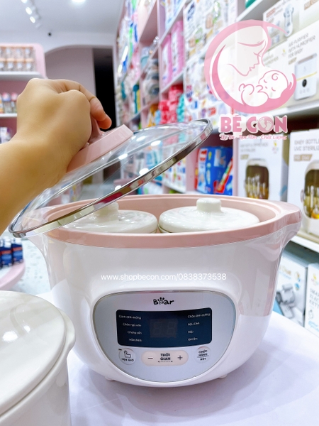 nấu cháo Bear 1.6L phiên bản Quốc Tế - Kem