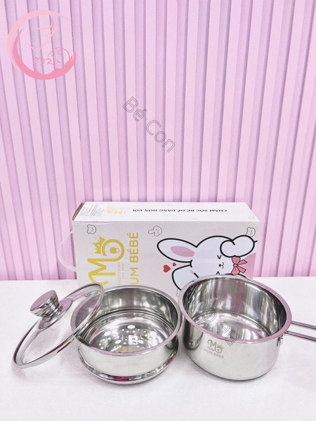 Quánh bột inox 16cm kèm xửng