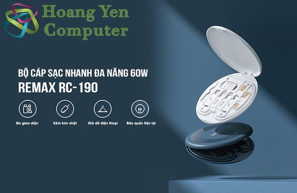 Cáp Sạc Đa Năng 6 in 1 Remax RC-190, Hộp Đựng Tiện Lợi, Sang Trọng - BH ...