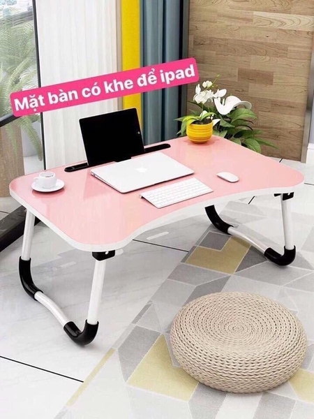 Bàn học gấp gọn thông minh có khe cắm điện thoại, Ipad