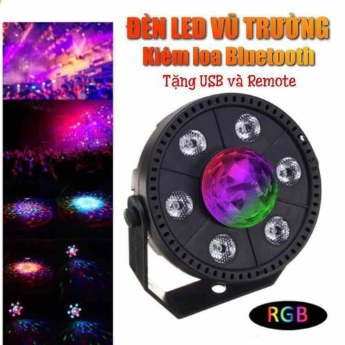ĐÈN LED VŨ TRƯỜNG KIÊM LOA BLUETOOTH TẶNG USB VÀ REMOTE