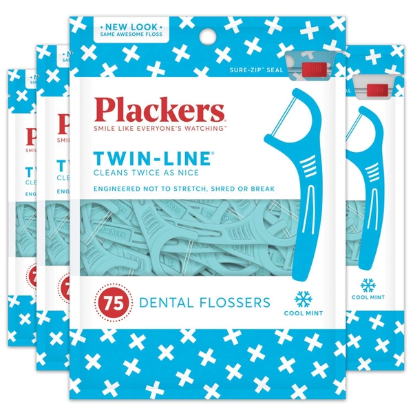 TĂM CHỈ NHA KHOA PLACKERS TWIN - LINE DENTAL FLOSSERS Thích Xài Hàng Mỹ