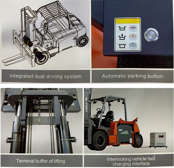 Các đặc tính nổi bật của xe nâng điện 10 tấn