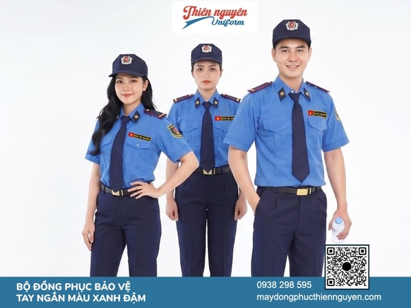 Mẫu đồng phục bảo vệ tay ngắn mùa hè, thoáng mát, chuẩn tác phong