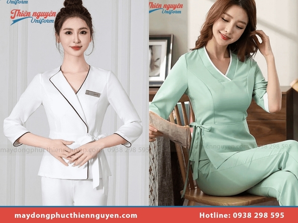 Mẫu áo đồng phục spa đẹp 2025