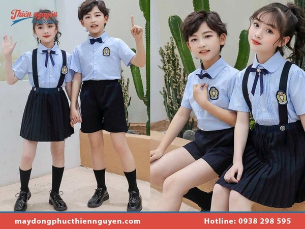 Mẫu áo sơ mi đồng phục học sinh nam cấp 1