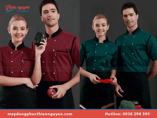 Mẫu đồng phục đầu bếp may sẵn đẹp