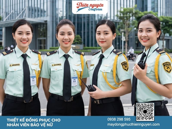 Mẫu đồng phục bảo vệ nữ thanh lịch, vừa vặn, tôn dáng trang nghiêm