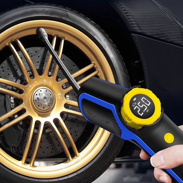 Bơm Điện Cầm Tay Tự Ngắt Michelin M2208S Cho Ôtô, Mô tô, Xe Đạp (Mẫu 2025) - Pin tích hợp 2500mAh