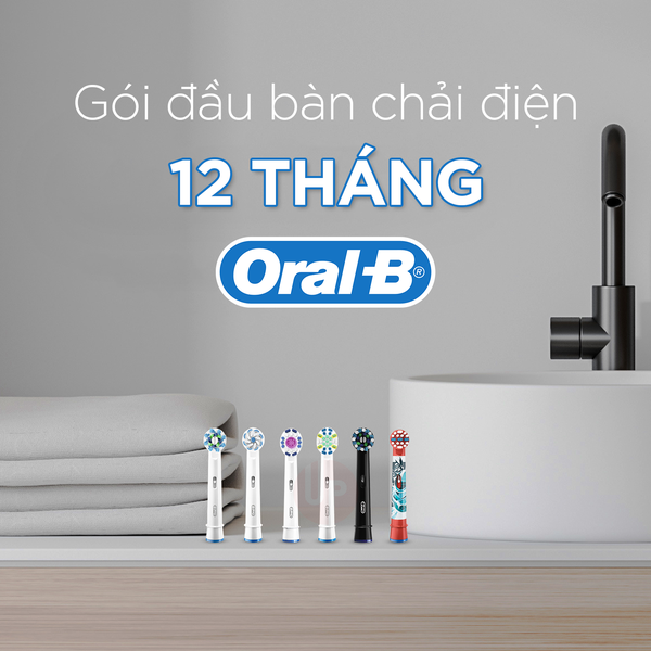 Gói 12 tháng thay đầu bàn chải điện Oral-B