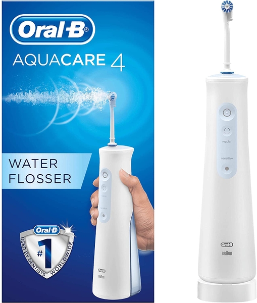 Combo Bàn chải điện + Tăm Nước | Oral-B Genius X & Oral-B Aquacare 4