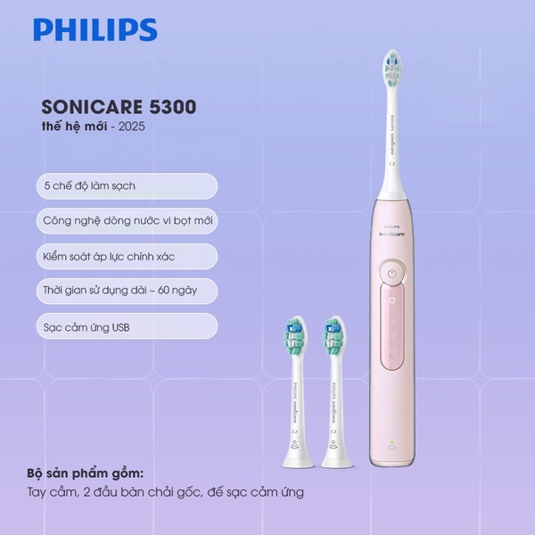 Bàn chải điện Philips Sonicare ProtectiveClean 5300 (Model 2025)