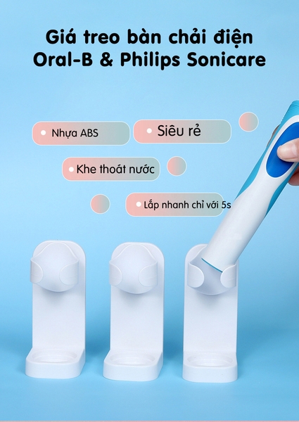 Giá treo bàn chải đánh răng điện Oral-B Philips Sonicare (Nhựa)