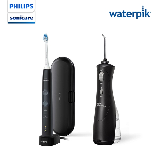 Combo tăm nước Waterpik WP-462 vs bàn chải điện Philips Sonicare 5100 ProtectiveClean