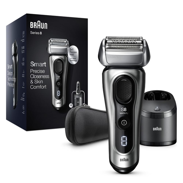 Máy cạo râu Braun Series 8 8457cc kèm bộ tỉa râu, smartcare