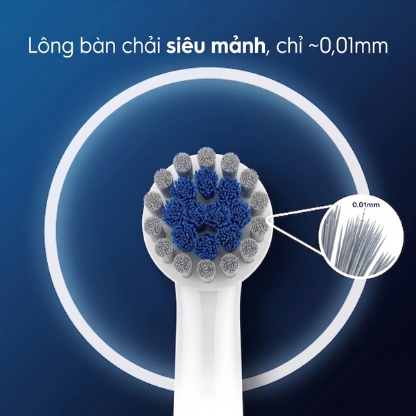 [Hộp 10c] Đầu bàn chải điện 9pmcare Ultra Thin & Soft tương thích Oral-B Vitality, Pro, Genius