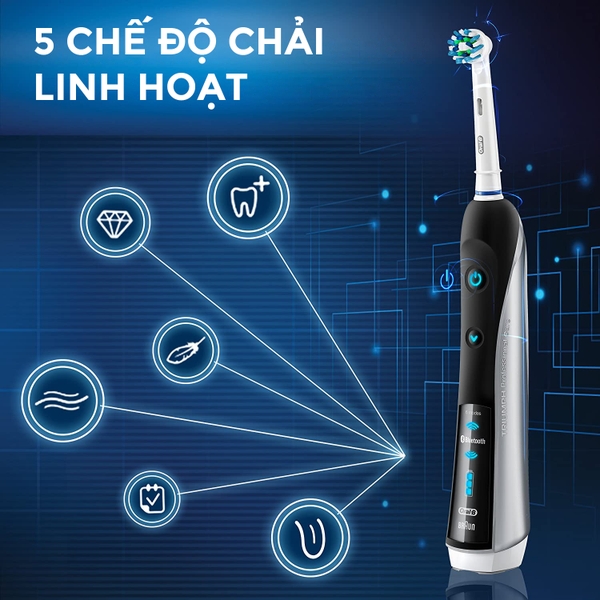 Bàn chải điện Oral-B Pro 7000 Smartseries - Đen