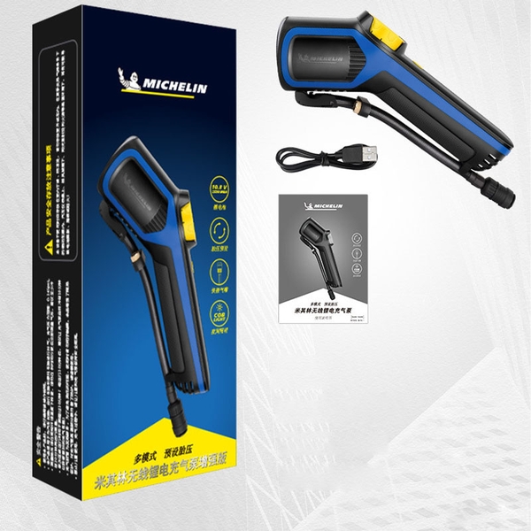 Bơm Điện Cầm Tay Tự Ngắt Michelin M2208S Cho Ôtô, Mô tô, Xe Đạp (Mẫu 2025) - Pin tích hợp 2500mAh