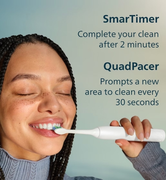 Bàn chải điện Philips Sonicare 1100 (New Gen 2026) - Value Starter Set - sạc có dây
