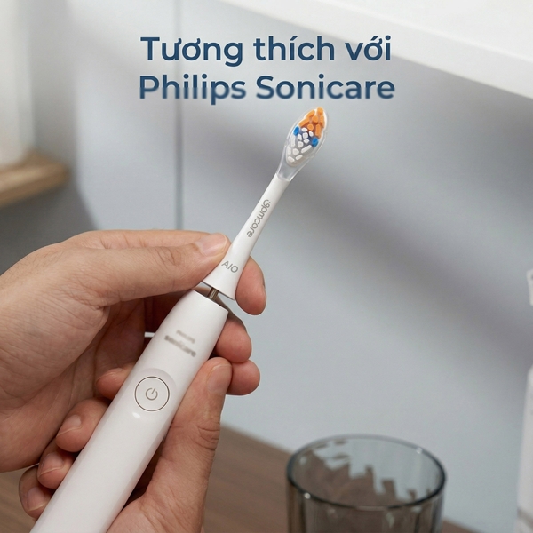Combo 12 Đầu Bàn Chải 9pmcare Tương Thích Philips Sonicare (6 AIO Sạch Sâu & 6 US Lông Siêu Mềm)
