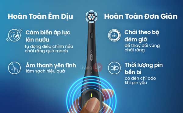 Set 2 bàn chải điện Oral-B iO Series 2 Twinpack (Đen/Trắng)