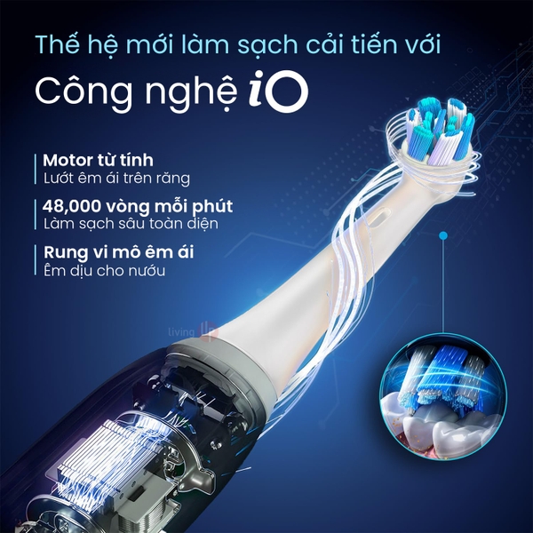 Combo bàn chải điện Oral-B iO Series 3 và Tăm nước 9pmcare L15 Ultra Clean