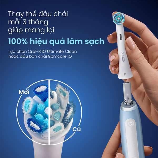 Combo bàn chải điện Oral-B iO Series 3 và Tăm nước 9pmcare L15 Ultra Clean
