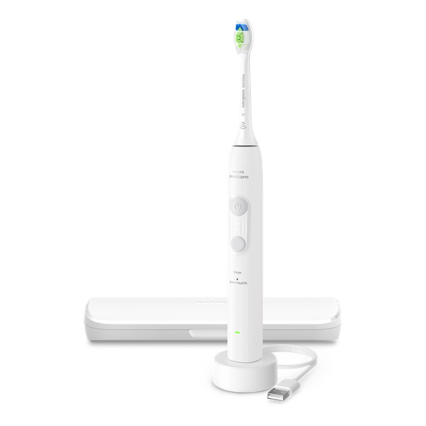 Bàn chải điện Philips Sonicare 4100 (New Gen 2026) - Value Starter Set - (Trắng)