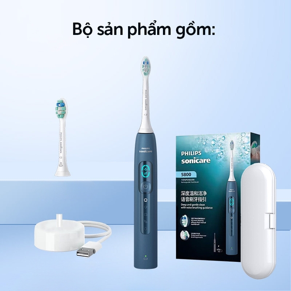 Bàn chải điện Philips Sonicare 5800 (Model 2026) HX5861/01