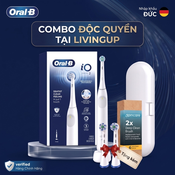 Bàn chải điện Oral-B iO Series 2 (Kèm 3 đầu bàn chải thay thế)