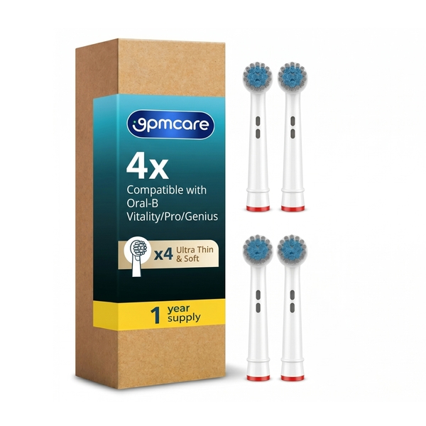 Đầu bàn chải điện thay thế 9pmcare Ultra Thin & Soft tương thích với Oral-B Vitality, Pro, Genius