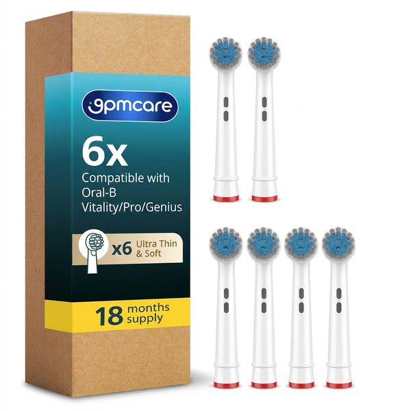 Đầu bàn chải điện thay thế 9pmcare Ultra Thin & Soft tương thích với Oral-B Vitality, Pro, Genius