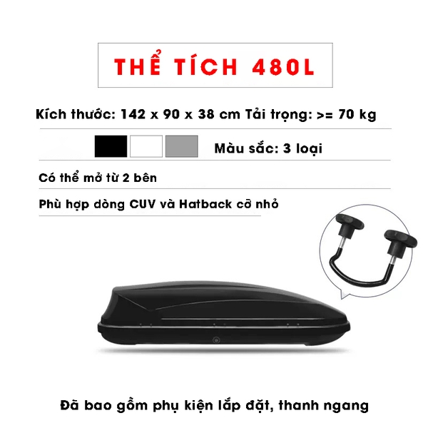 (Cho thuê) Bộ giá nóc ô tô Maxxis dạng phi thuyền (đã bao gồm thanh ngang và dụng cụ lắp đặt)