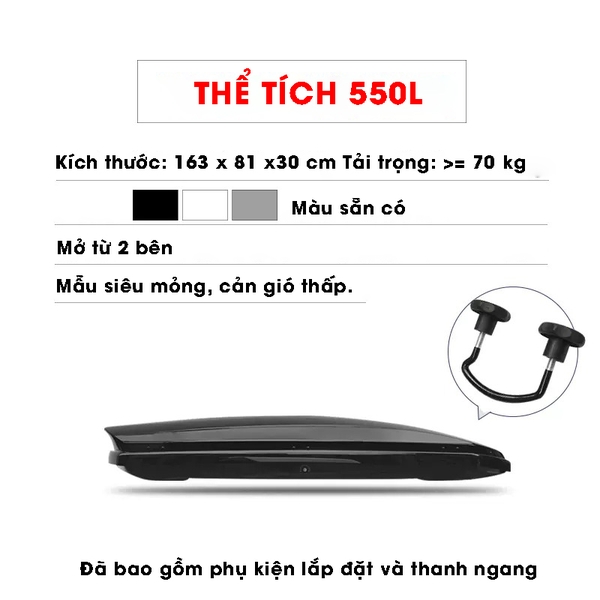 (Cho thuê) Bộ giá nóc ô tô Maxxis dạng phi thuyền (đã bao gồm thanh ngang và dụng cụ lắp đặt)