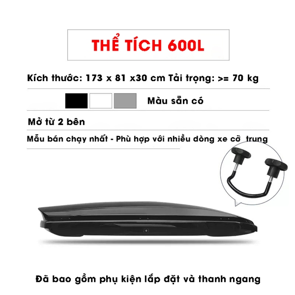 (Cho thuê) Bộ giá nóc ô tô Maxxis dạng phi thuyền (đã bao gồm thanh ngang và dụng cụ lắp đặt)