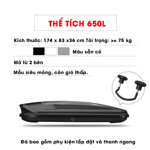 (Cho thuê) Bộ giá nóc ô tô Maxxis dạng phi thuyền (đã bao gồm thanh ngang và dụng cụ lắp đặt)