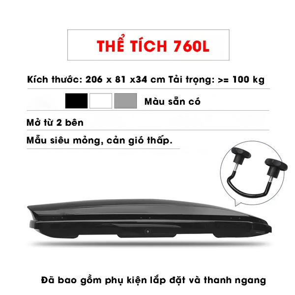 (Cho thuê) Bộ giá nóc ô tô Maxxis dạng phi thuyền (đã bao gồm thanh ngang và dụng cụ lắp đặt)