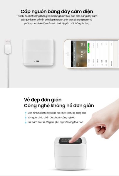 Cảm biến phòng điều hòa đo bụi mịn, nhiệt độ, độ ẩm Broadlink Wifi SN A2 (Có hỗ trợ kết nối App) đo PM2.5/PM10/PM1
