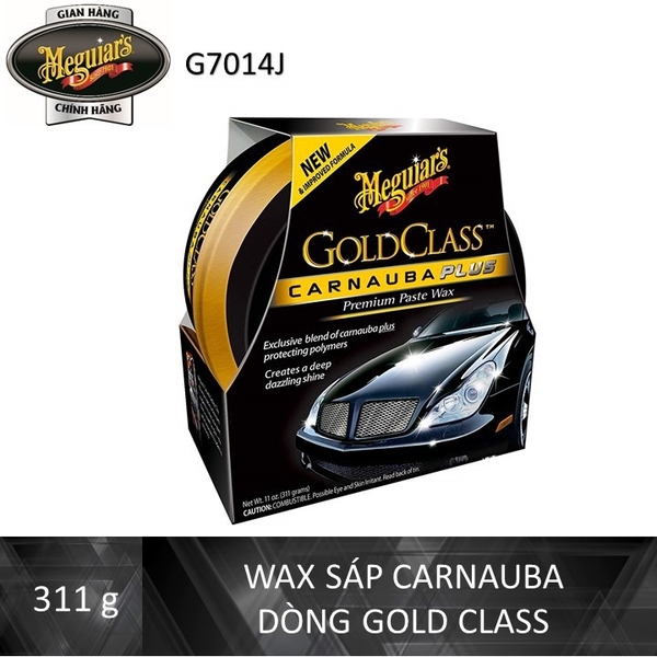 Wax dưỡng bóng sơn xe Meguiar's Gold Class Carnauba Phủ bóng bảo vệ sơn xe ô tô cao cấp