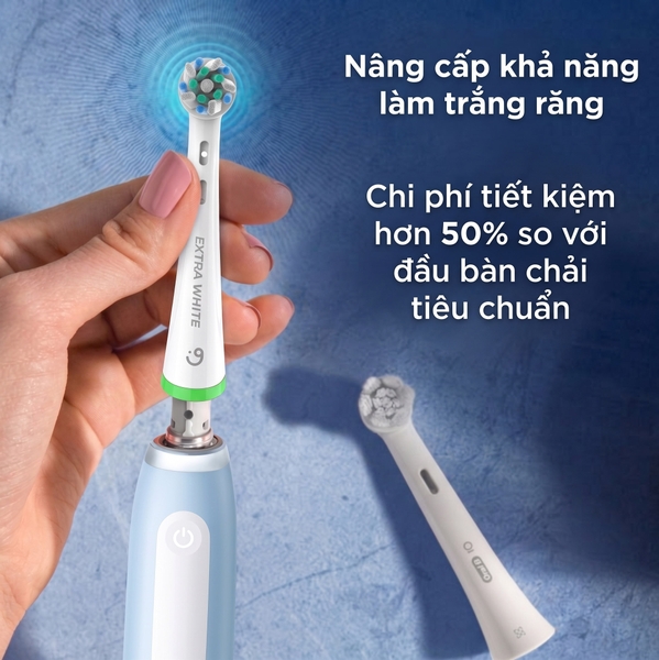 Đầu bàn chải điện làm trắng cao cấp 9pmcare iO Extra White tương thích với Oral-B iO Series 2-10 (Hộp 2c)