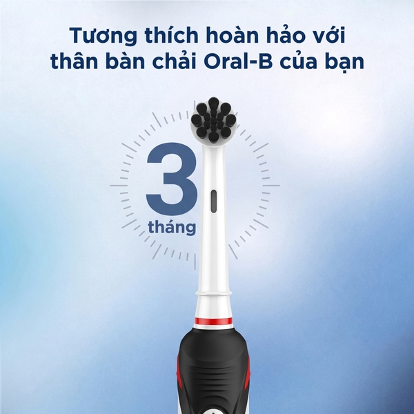 Đầu thay bàn chải điện 9pmcare Charcoal Daily Clean tương thích với Oral-B Vitality/Pro/Smart/Genius