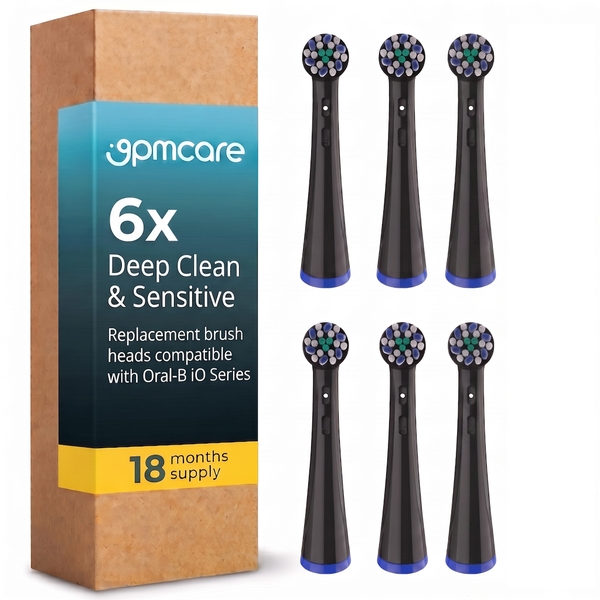 (Hộp 6) Đầu bàn chải điện 9pmcare iO Fit Deep Clean & Sensitive lắp cho Oral-B iO Series