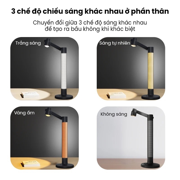 Đèn bàn làm việc thông minh bảo vệ mắt xoay 360° Tuya Wifi Connect HFW-002 (Tương thích Google Assistant)